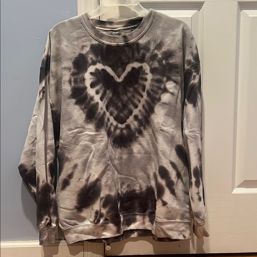 Tie-Dye Heart Sweatshirt